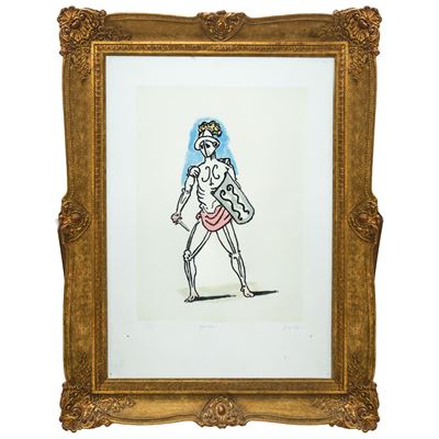 Gladiatore, litografia a colori