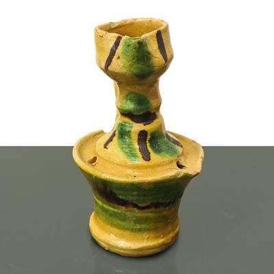 Lumiera in Maiolica di Caltagirone con Disegni Policromi