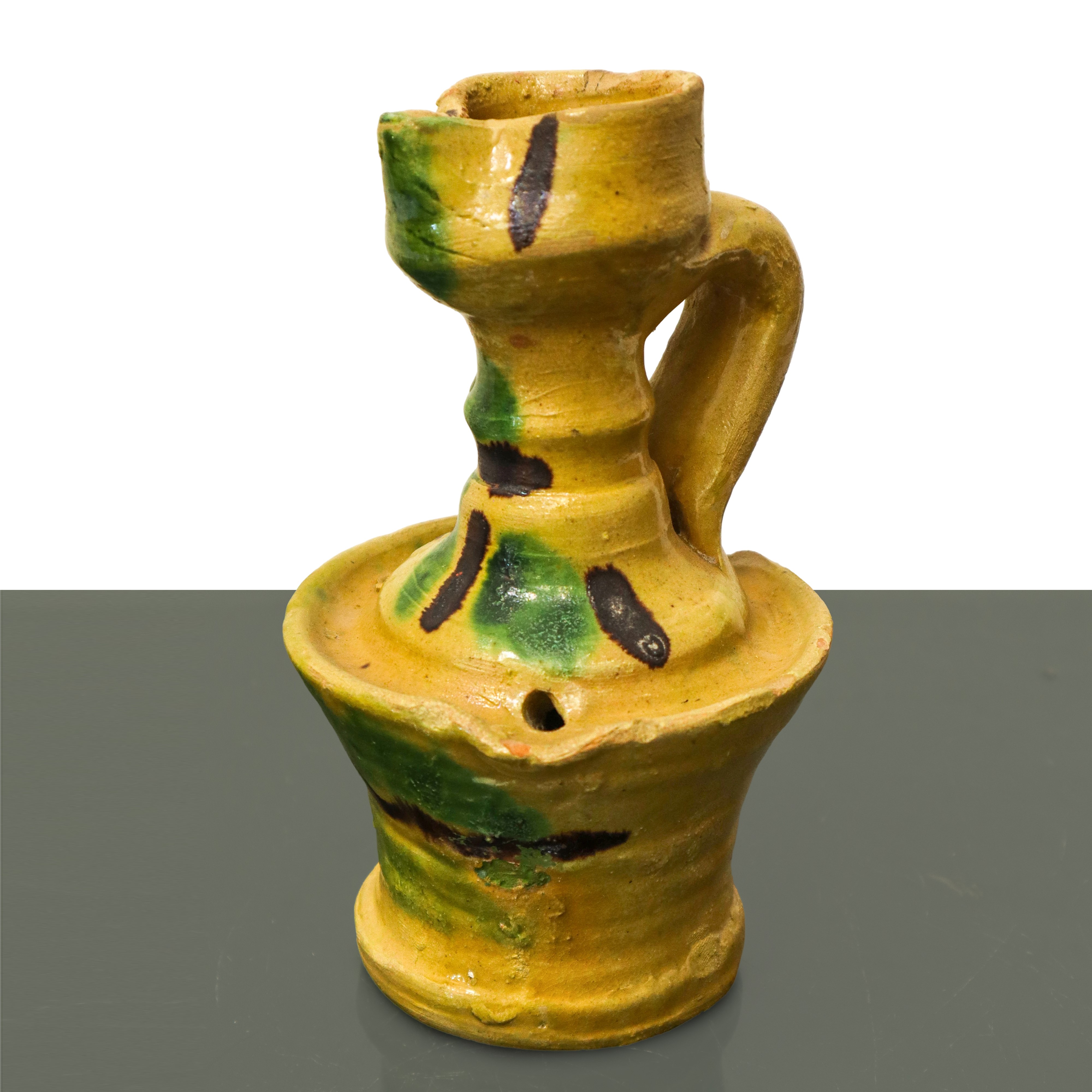 Lumiera in Maiolica di Caltagirone con Disegni Policromi
