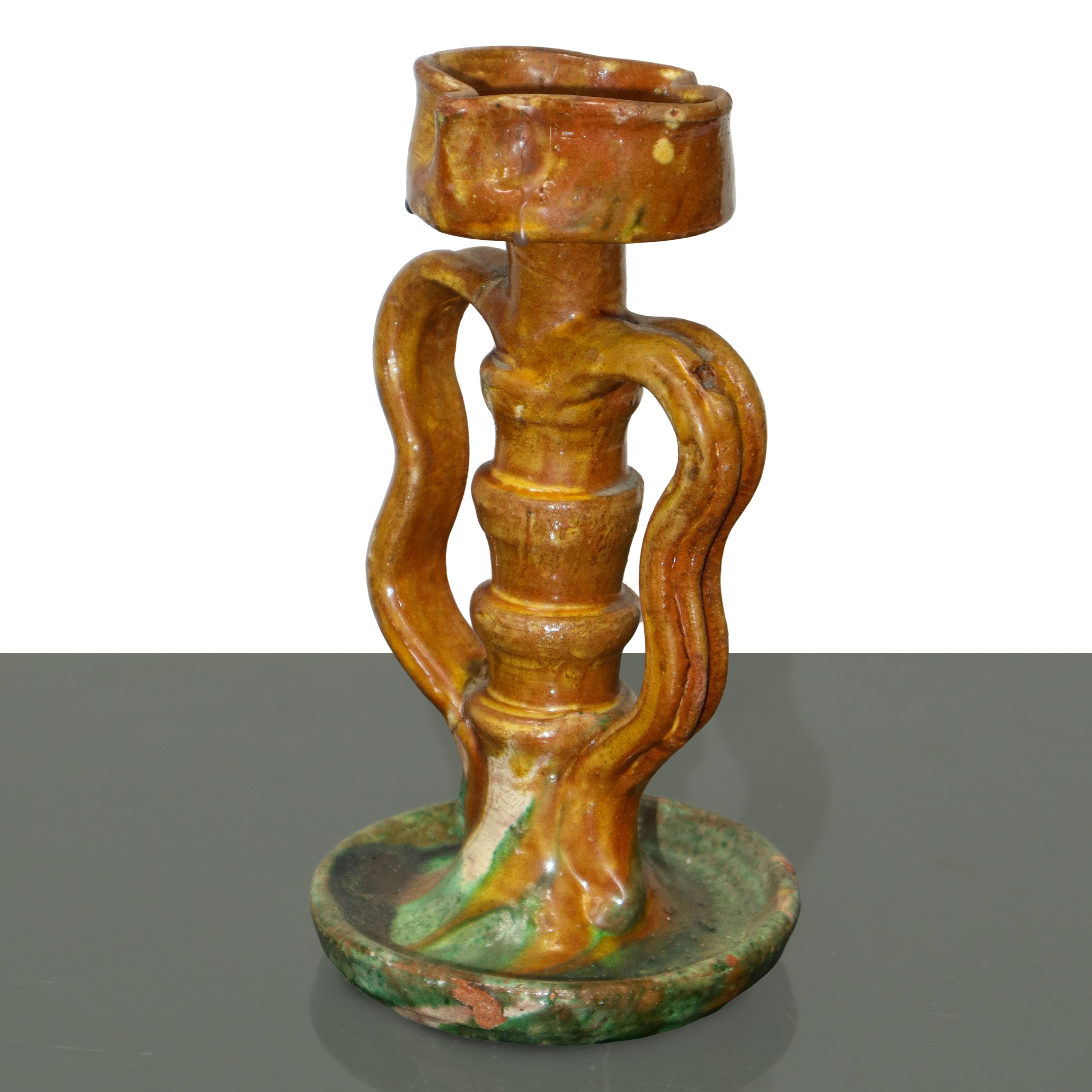 Bugia in Maiolica Smaltata e Policroma di Caltagirone