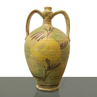Bummulo in Maiolica di Caltagirone con Decoro Policromo sul Fronte