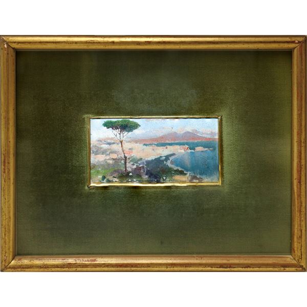 Oscar Ricciardi - Landscape with Vesuvius and the Gulf of Naples