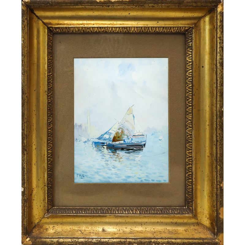 Paesaggio con Barca a Vela