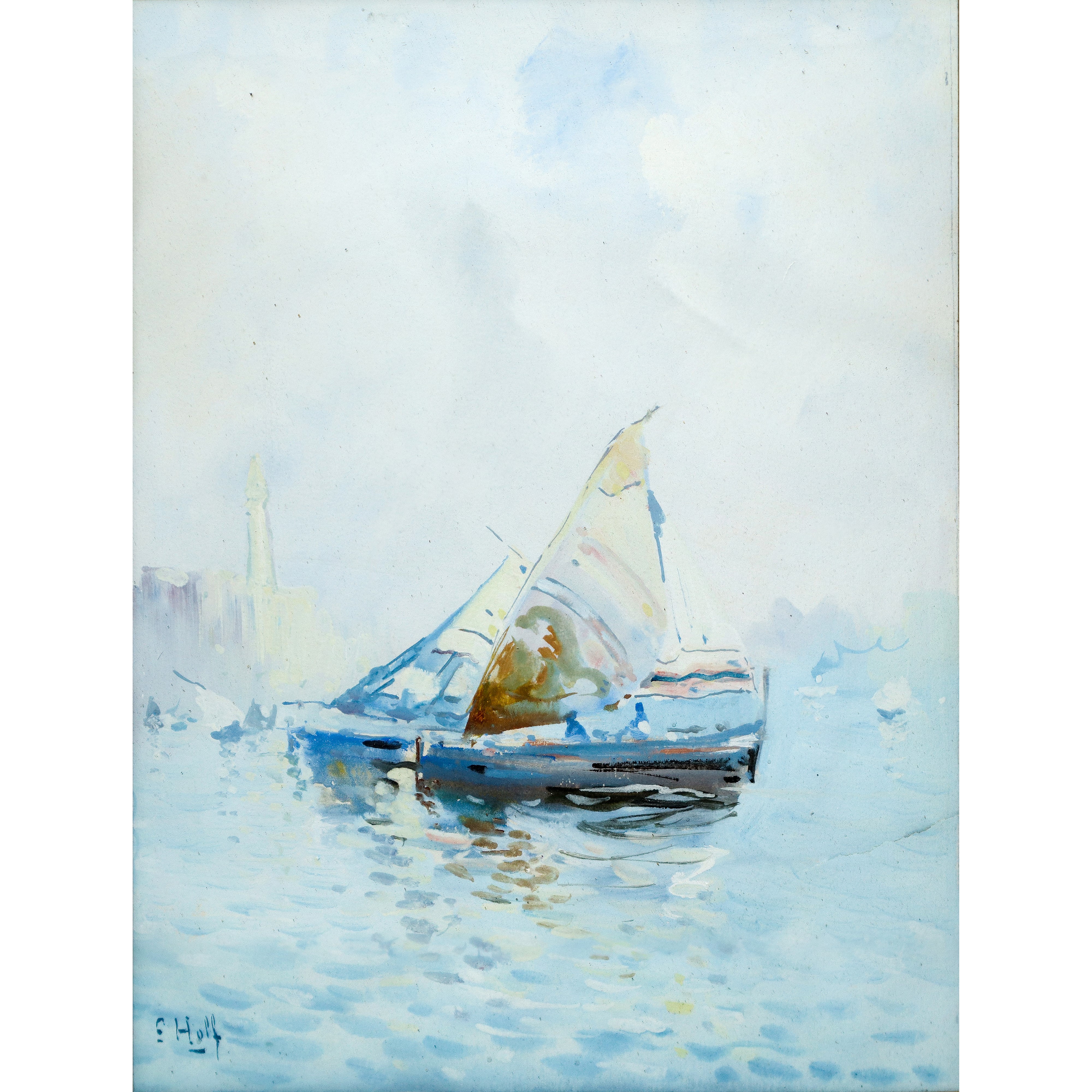 Paesaggio con Barca a Vela