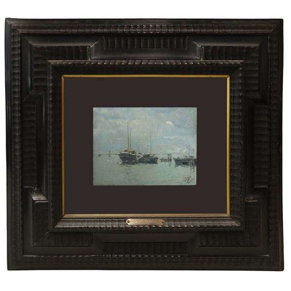 Antonio María  De Reyna Manescau - Seascape with boats