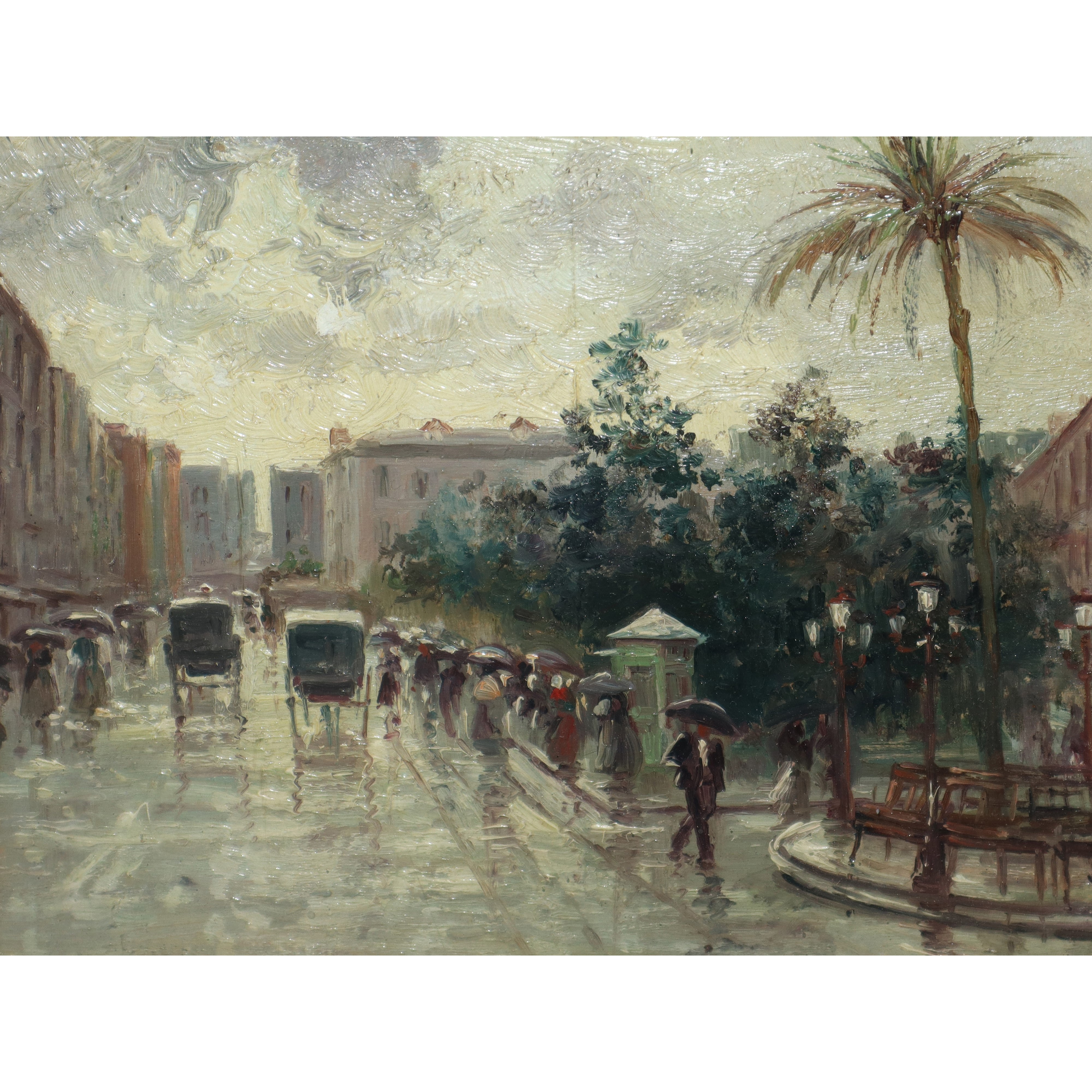Strada Parigina con Carrozze e Passanti