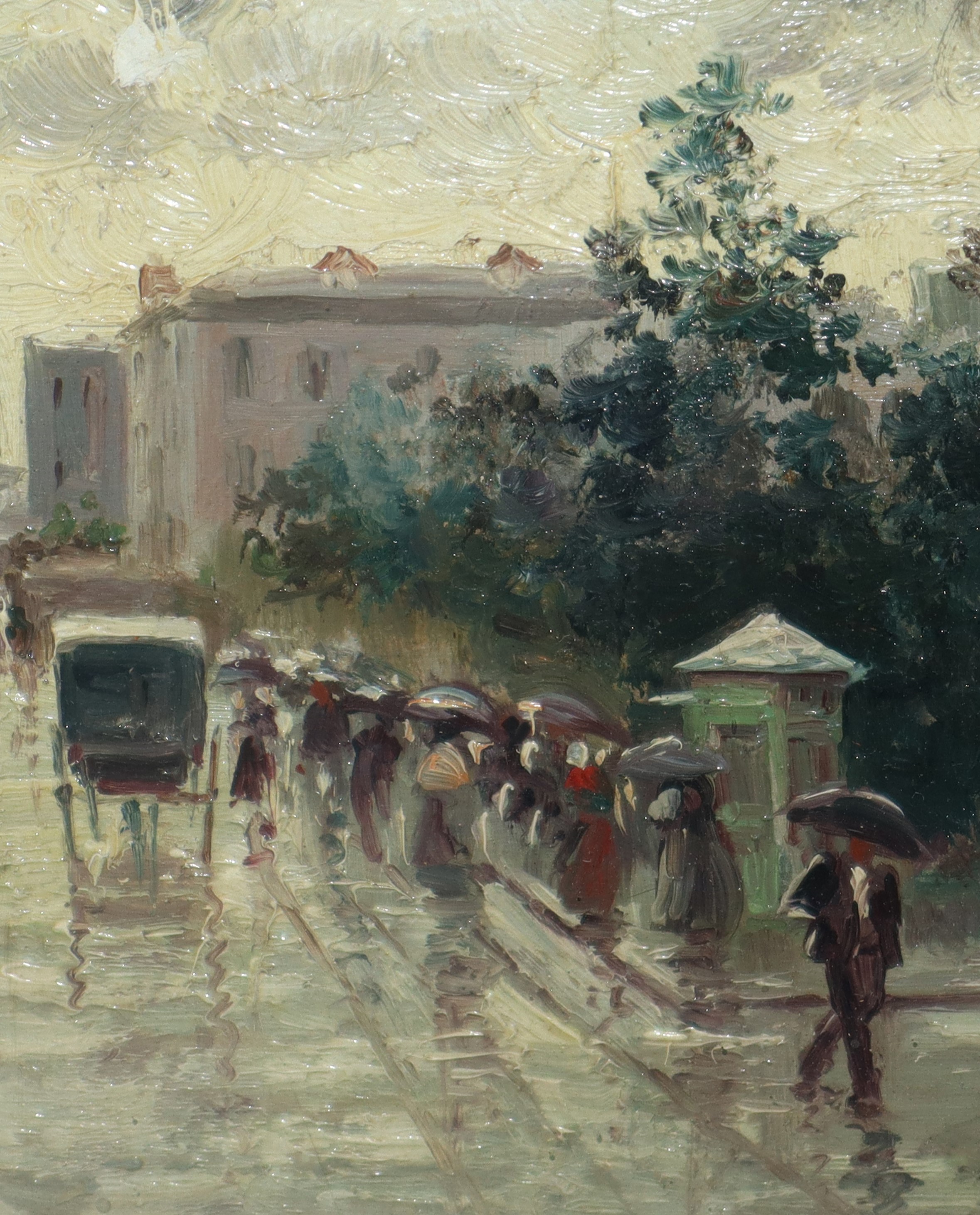 Strada Parigina con Carrozze e Passanti