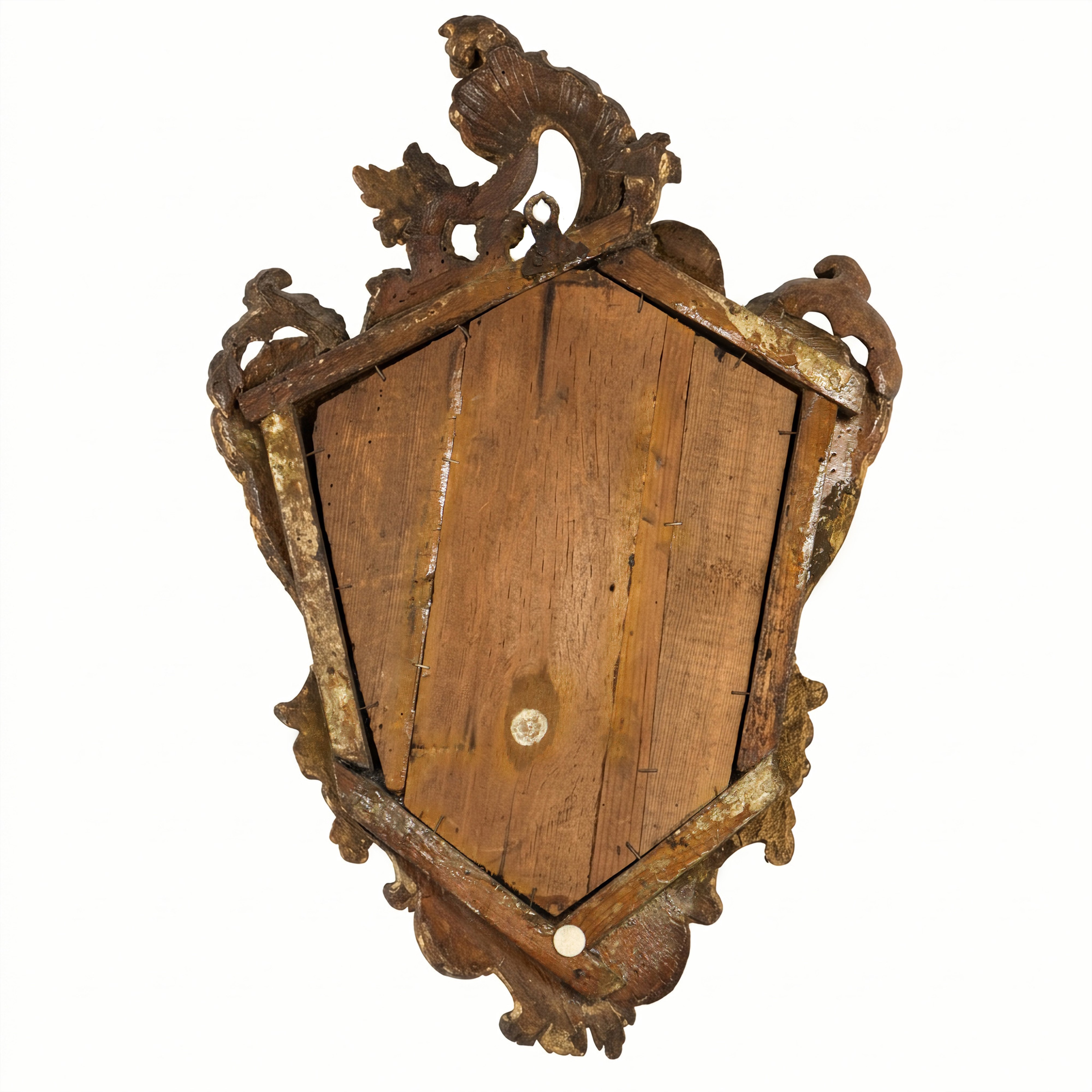 Coppia di Specchiere con Specchi al Mercurio con Cornice in Legno Dorato Luigi XV