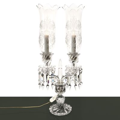 Candelabro Manifattura Baccarat Modello Bambou Tors Elettrificato