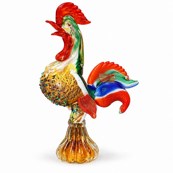 Gallo in vetro di Murano