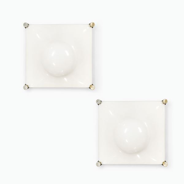 Martinelli Luce - Coppia di Applique da parete Space Age Bolla