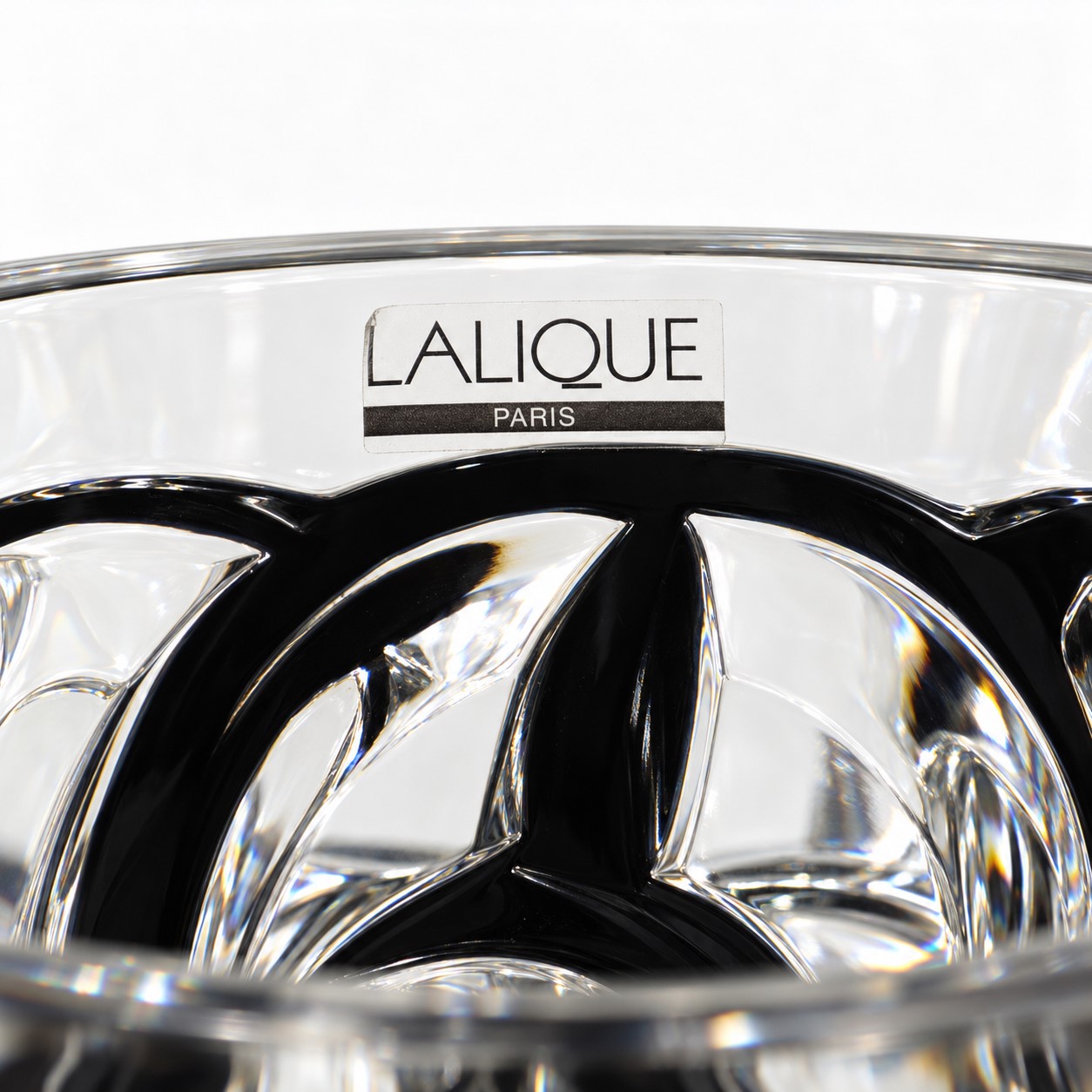 Lalique France - Vaso Modello Tourbillons in Cristallo Trasparente con Eleganti Motivi a Rilievo ...