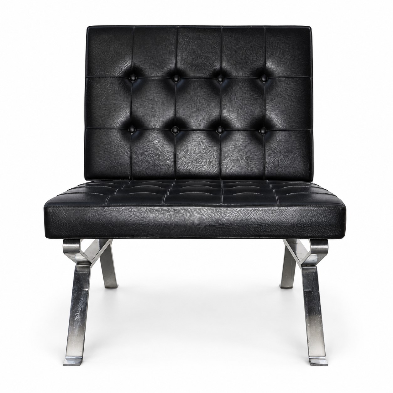 Mim Design - Mies van der Rohe per Knoll, Coppia di poltrone modello Barcellona in pelle nera
