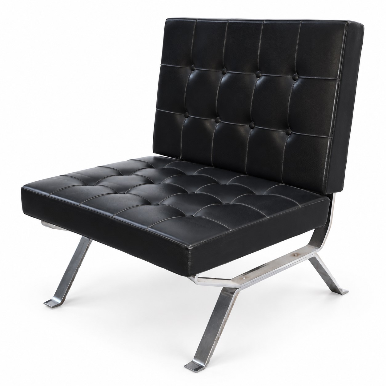 Mim Design - Mies van der Rohe per Knoll, Coppia di poltrone modello Barcellona in pelle nera
