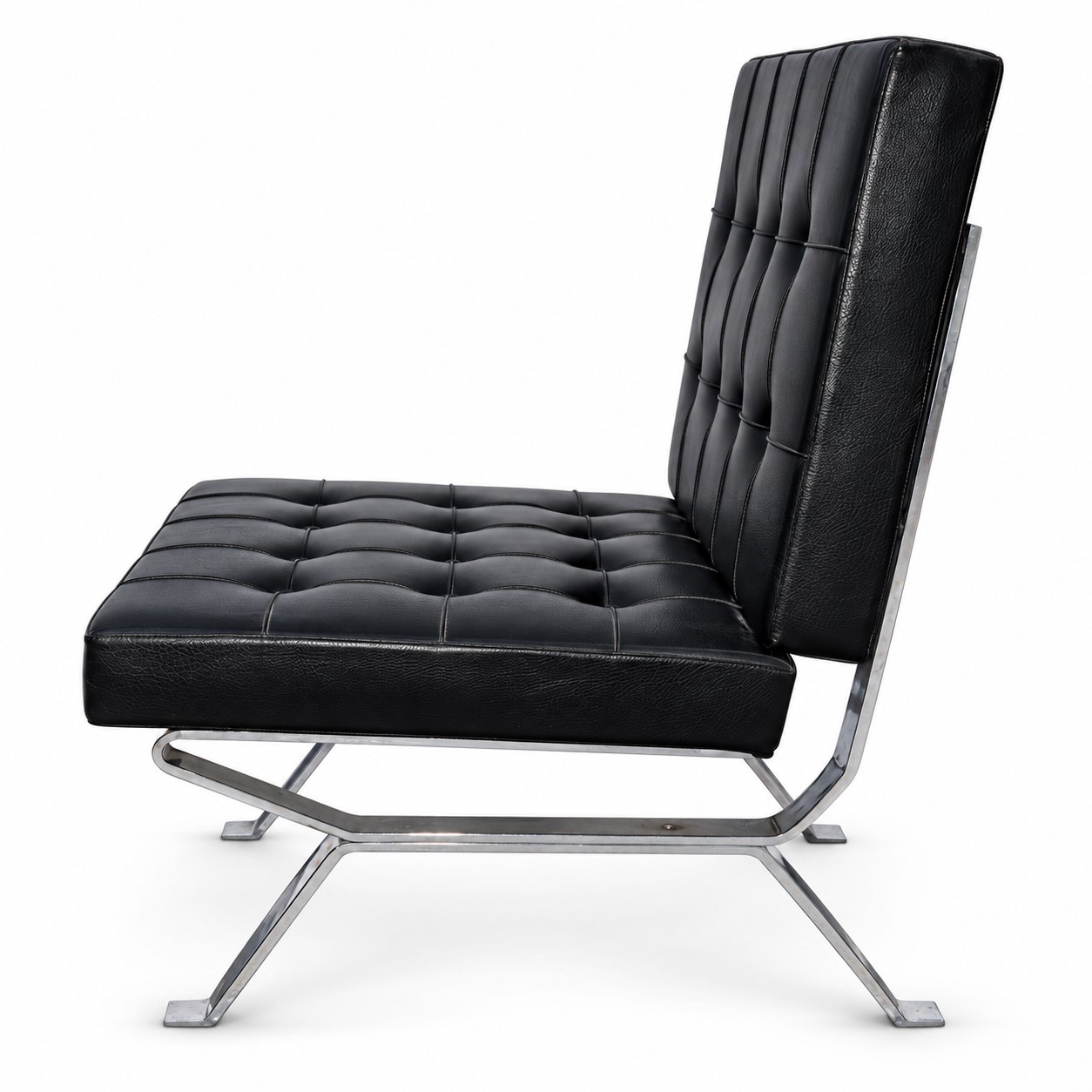 Mim Design - Mies van der Rohe per Knoll, Coppia di poltrone modello Barcellona in pelle nera