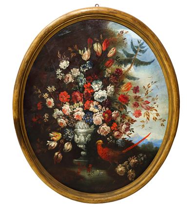 Natura Morta di Fiori, Dipinto Ovale