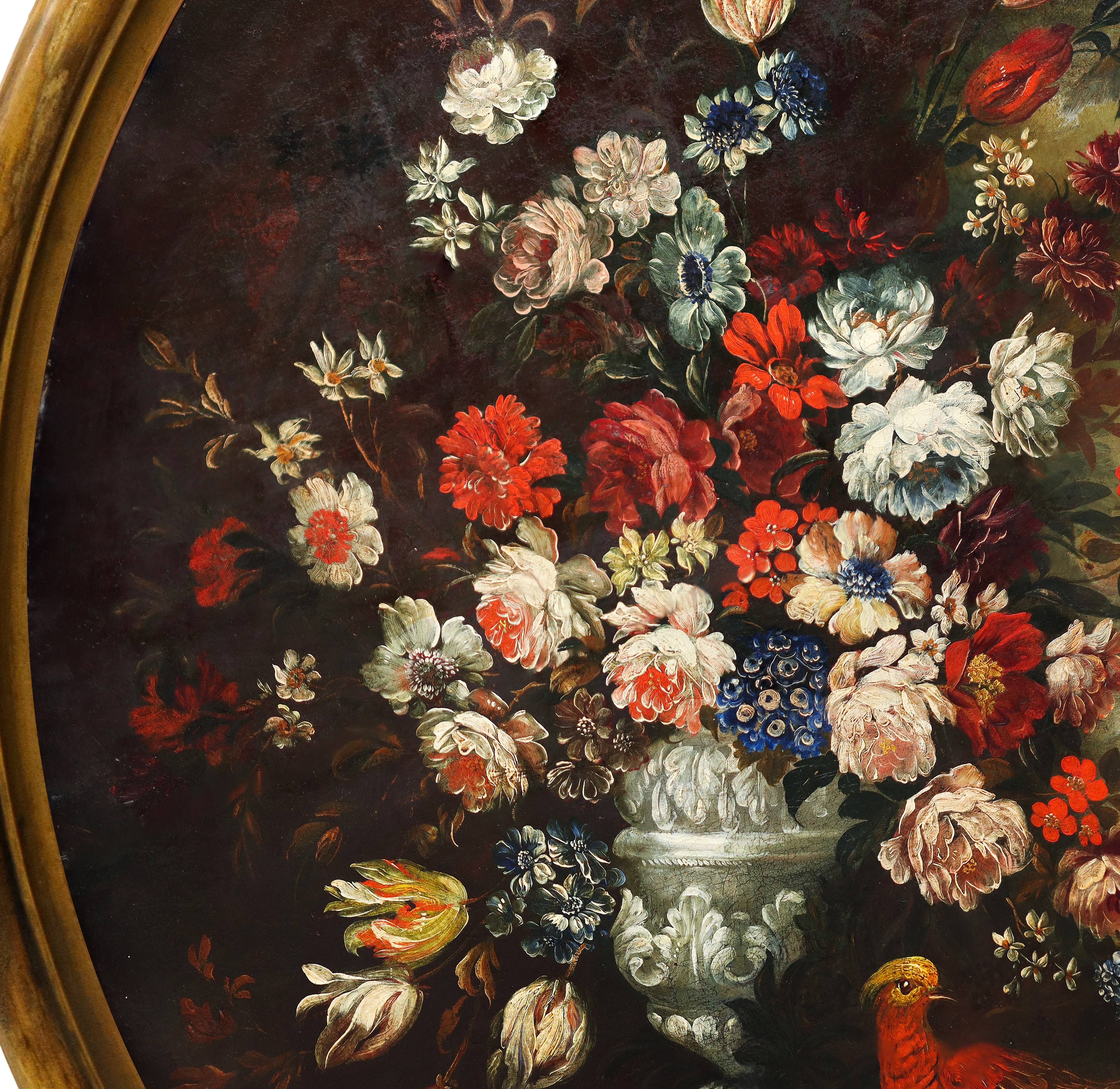 Nicola Cassisa - Natura Morta di Fiori, Dipinto Ovale
