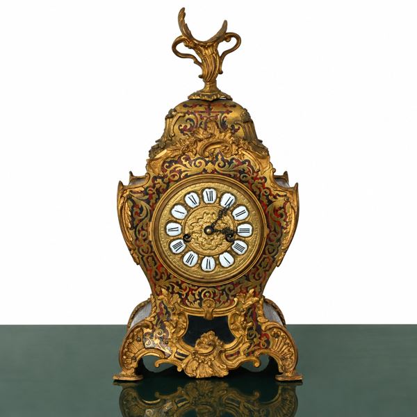 Boulle style table clock