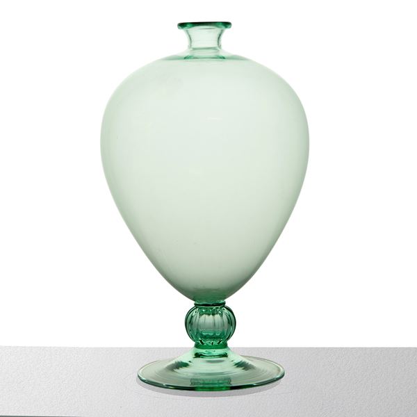Vittorio Zecchin per Venini - Vaso Veronese in vetro di Murano verde