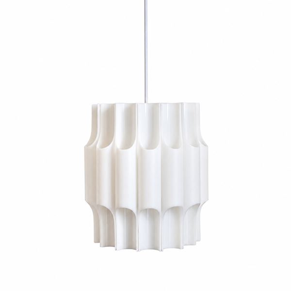 Harvey  Guzzini - Lampada a sospensione Teulada in plexyglass bianco sagomato