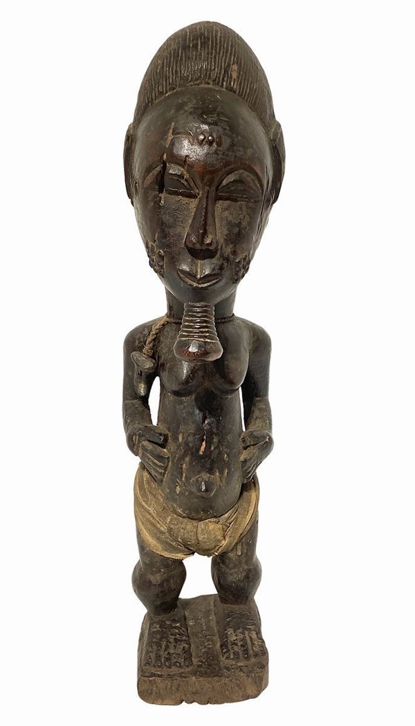 Statue Baule's, mid-twentieth century, Ivory Coast. H 51 cm