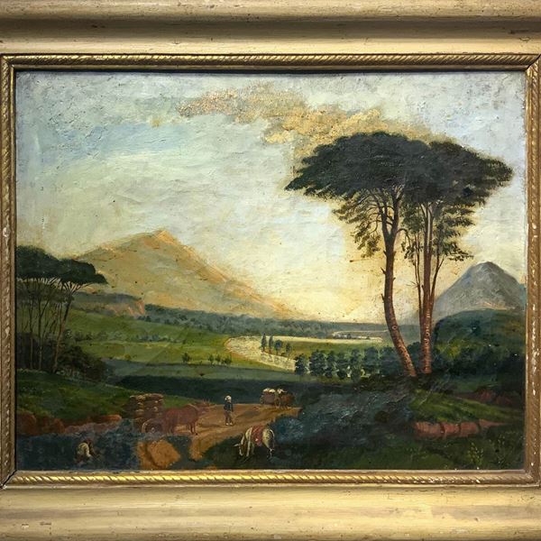 Paesaggio con personaggi, Italia