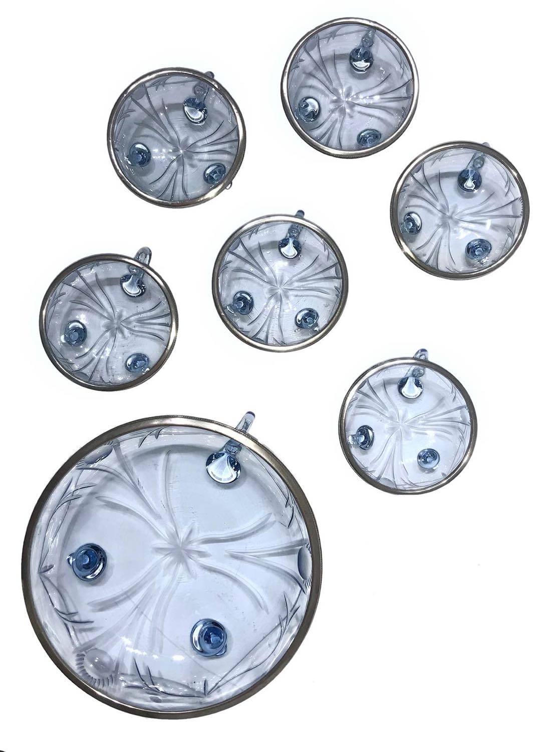 Elegante servizio da macedonia in vetro di Murano