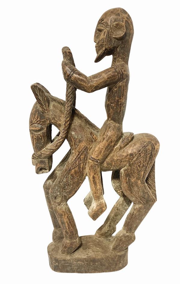 Knight on horseback Dogon, late twentieth century, Mali. H 52 cm