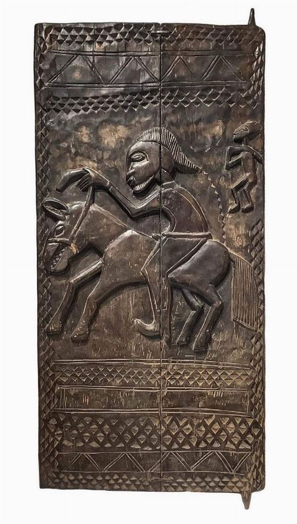 Porta finestra, Dogon, Mali, prima metÃ  XX secolo. 
H cm 114. Larghezza cm 54