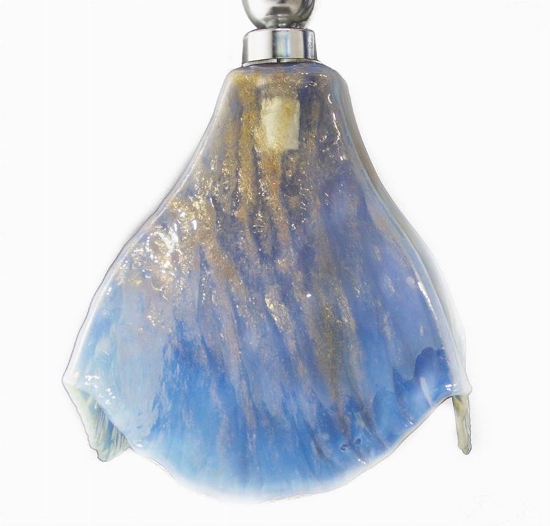 Mazzega - Lampadario in Vetro Iridescente