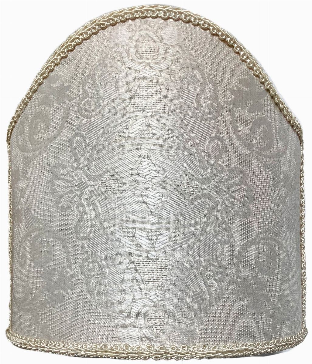 Coppia di piccoli lumi in bronzo dorato a forma di anfore, con ventole