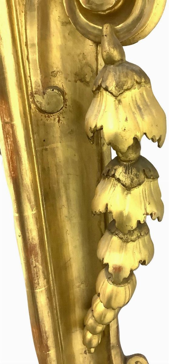 Importante Specchiera in Legno Dorato