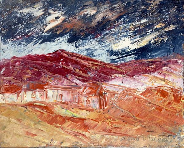 "Houses with mountains"