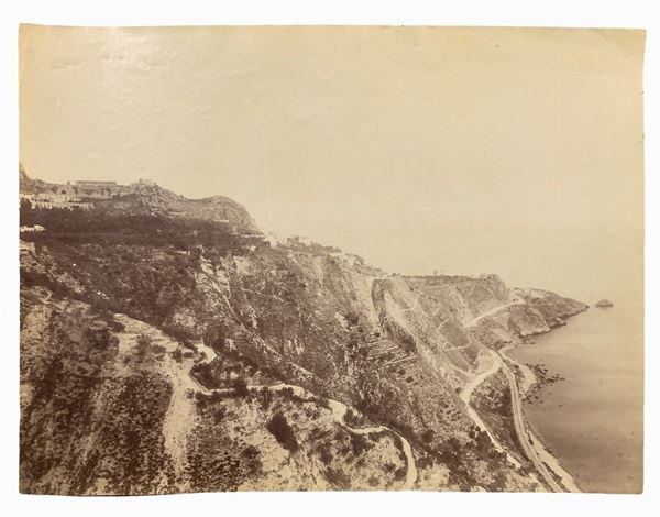 Wilhelm von Gloeden (1856-1931), albumin photos depicting Capo Taormina. Numbered 2286 and hallmarked on the back. Dated 1/10/09 in pencil. Cm 17x22

"Wilhelm Von Gloeden was a German-born photographer who spent most of his life in Sicily, specifically in Taormina, a city that he chose as a second home. It was the youth health issues to take in the peninsula. Specifically, the choice of Taormina is linked dreamy ideal of Sicily that the photographer releases in his pictures through the choice 