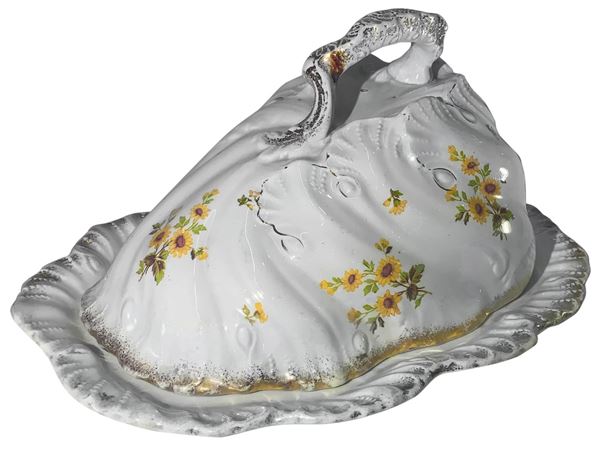 Formaggiera in ceramica, Bone China. 