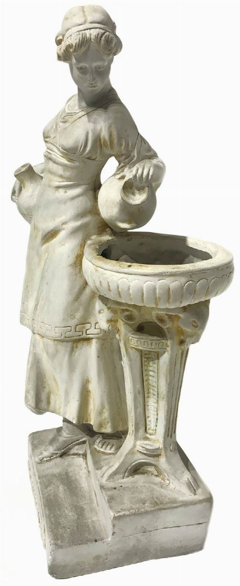 Plaster sculpture depicting a water dispenser