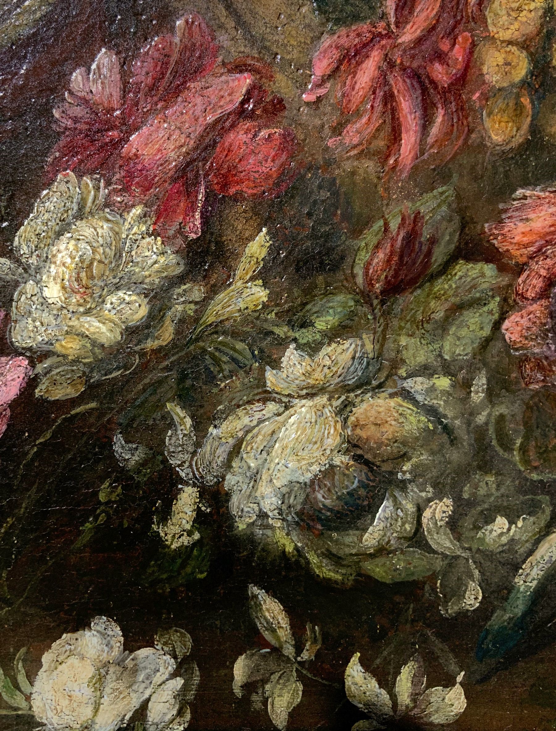 Trionfo di fiori con frutta, selvaggina e gioco di putti