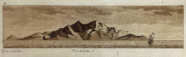 Incisione in bella cornice di legno invecchiato dorato tratte dal Viaggio nel basso ed alto Egitto. Illustrato dal. Denon. Firenze,Giuseppe Tofani edizioni, 1808, raffigurante la Tav:a4 veduta ovest dell’isola d’elba al centro capo San Pietro, a destra porto lungone. 215 x 365 mm.Vivant Dominique Denon (Chalon-sur-Saône 1747- Paris 1825)
Fu alla corte di Luigi XV dove ebbe diversi incarichi ufficiali per catalogazione e conservazione di beni artistici.
Seguì l’ambasciatore di Francia, il conte