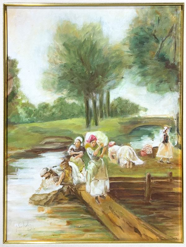 Laundresses at the river
