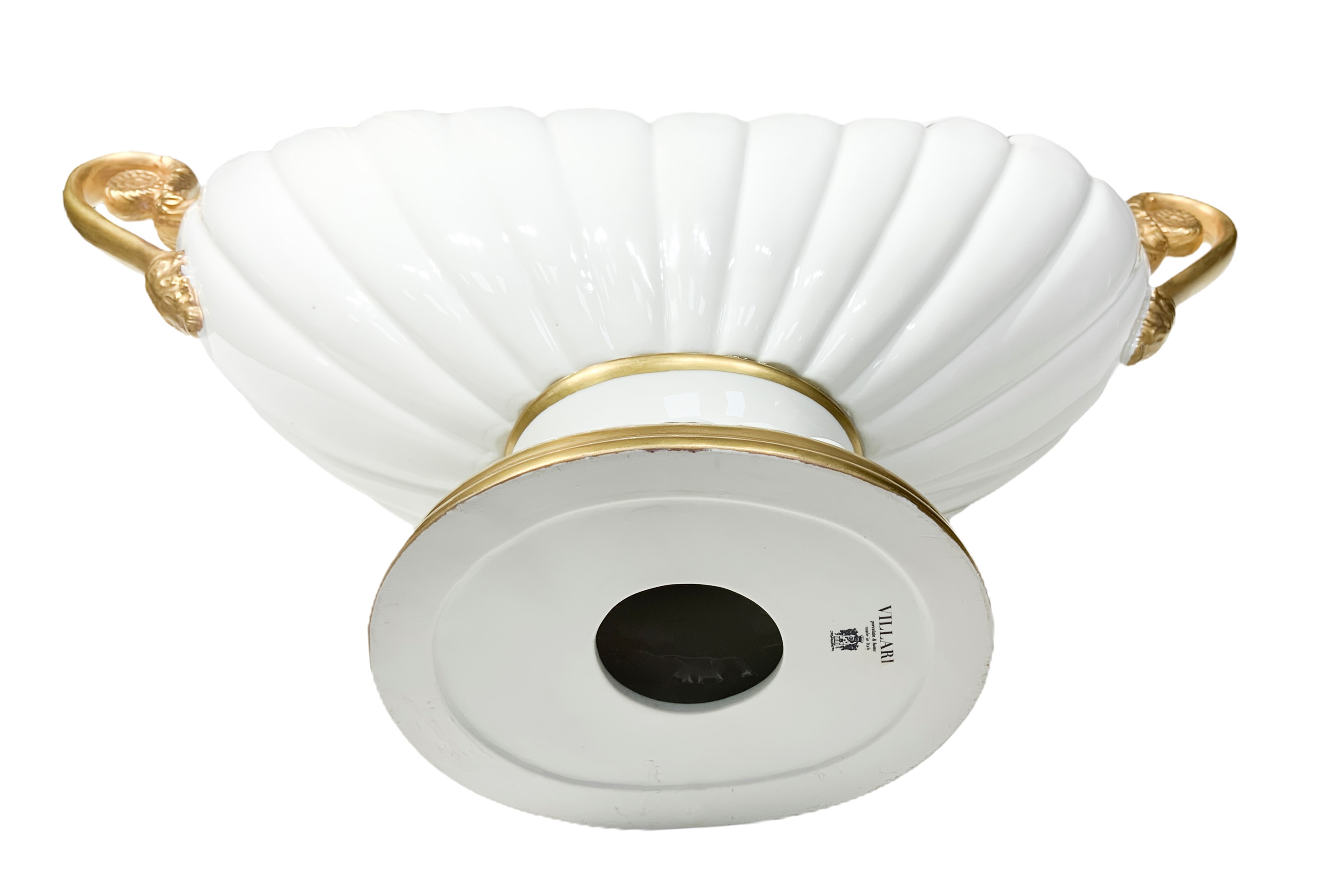 Porcellana bianca con bordi oro