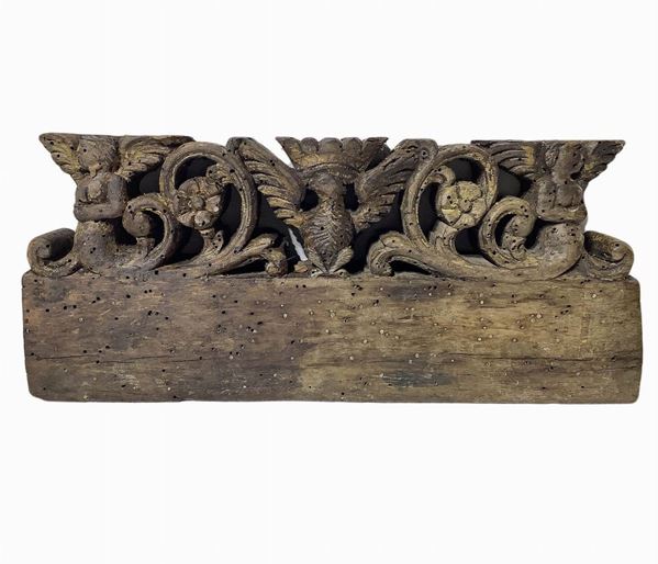 Piece of Sicilian cart , Sicily, Cm 34x15. presence of woodworm
