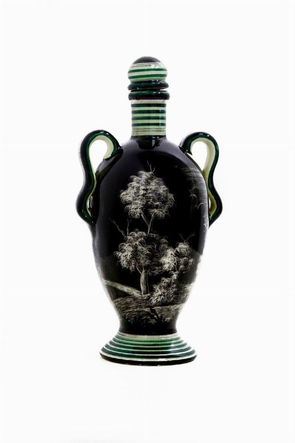 Bottiglia in ceramica Marmaca, San Marino  (XX secolo)  - Asta Asta Eclettica - Casa d'aste La Rosa