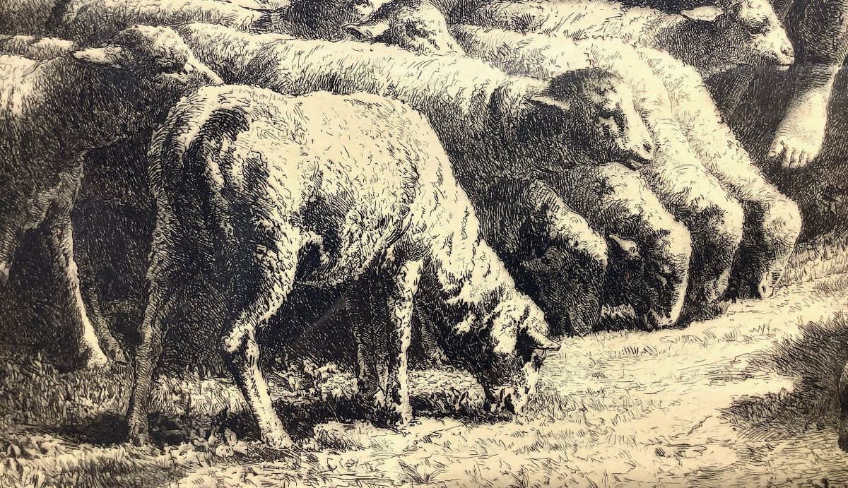 Coppia di incisioni raffiguranti amore in casa di Anacreonte e scena pastorale