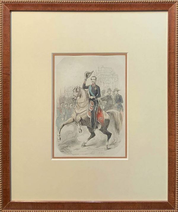 Charles-Albert-Amèdèe (Carlo Alberto Amedeo). Stampa. Cm 19x14
