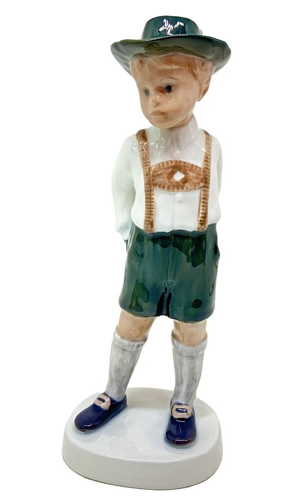 Copenaghen - Copenhagen, porcelain statue depicting Einz (Switzerland), figurines of the Year 1990 limited edition. H 18.5 cm