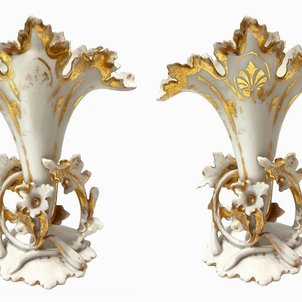 Pair of porcelain vases, Louis Philippe