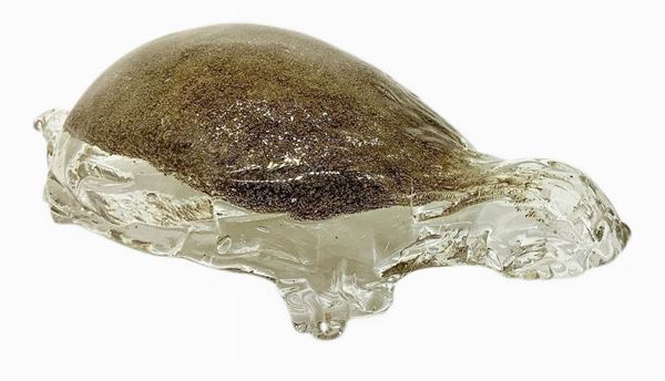 Murano glass turtle, Italy 20th century.
H cm 10. length 31 cm
