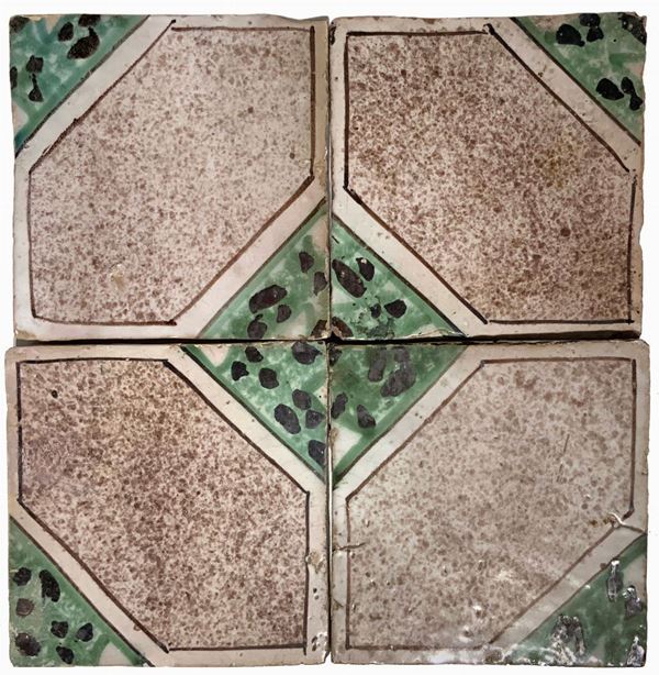 Raffaele Prete - Riquadro composto da 4 piastrelle 