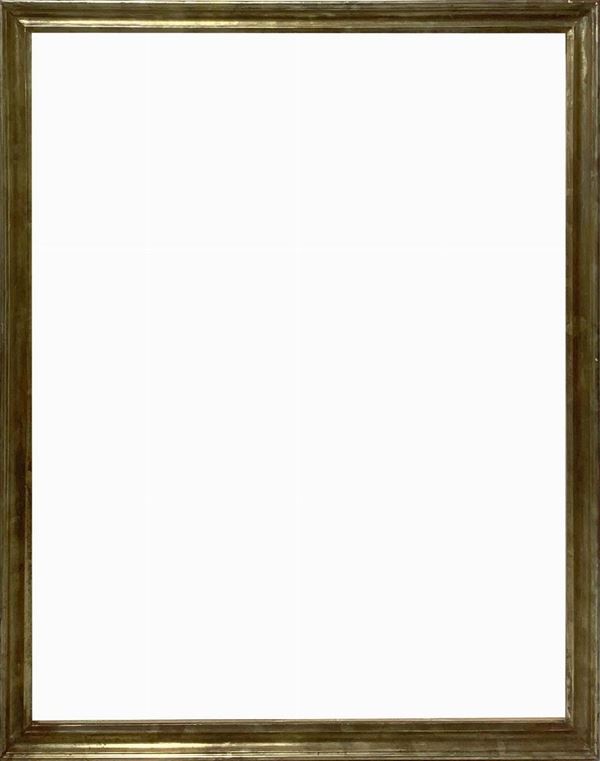 Wooden frame with half golden reed leaf, nineteenth century style. External dimensions 107x87 cm. Internal dimensions 98x78 cm.