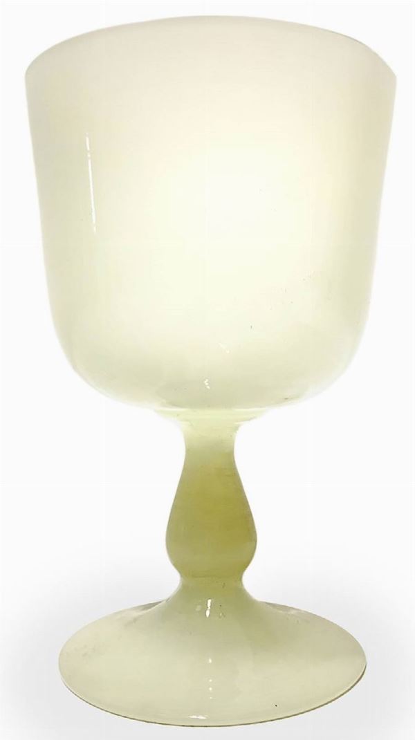 Water green opaline goblet
